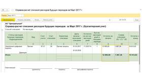 Учет доходов будущих периодов в 1С в Йота