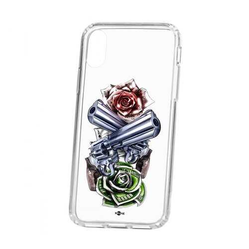Чехол Apple iPhone X Kruche Print Карты деньги 2 ствола в Йота