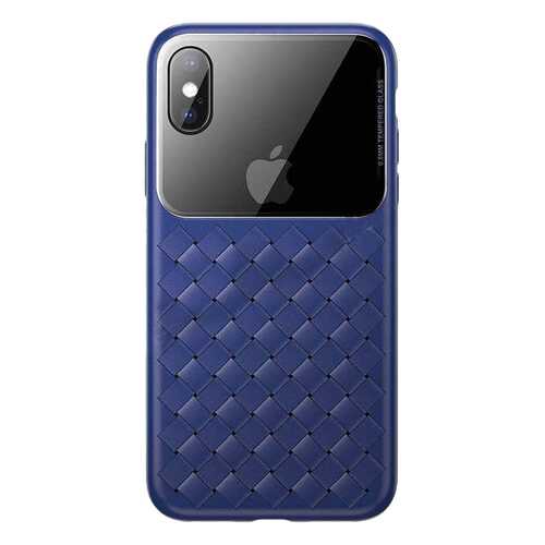 Чехол Baseus Glass & Weaving (WIAPIPH65-BL03) для iPhone Xs Max (Blue) в Йота