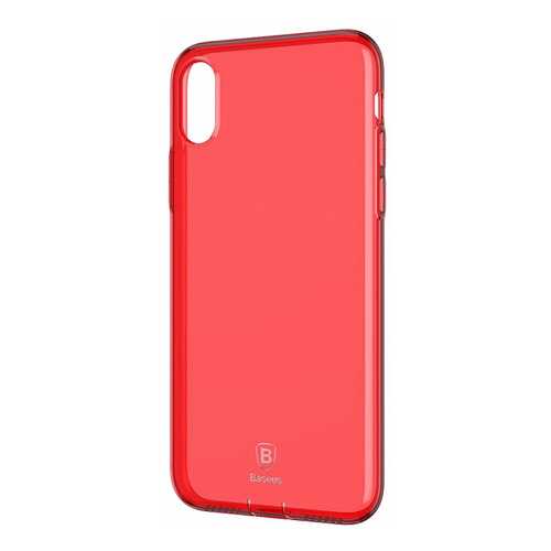 Чехол Baseus Simple Series Case Pluggy (ARAPIPHX-A09) для Apple iPhone X (Transparent Red) в Йота