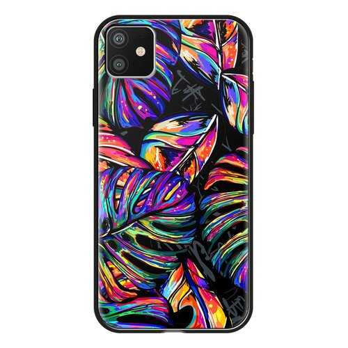 Чехол Deppa Glass Case для Apple iPhone 11 Листья в Йота