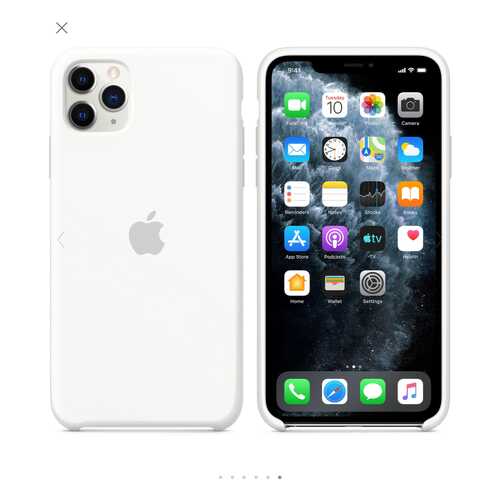 Чехол для Apple iPhone 11 Pro Max Silicone Case White (MWY1TFE/A) в Йота