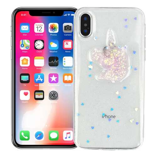 Чехол KAWAI для iPhone X/XS Crystal unicorn в Йота