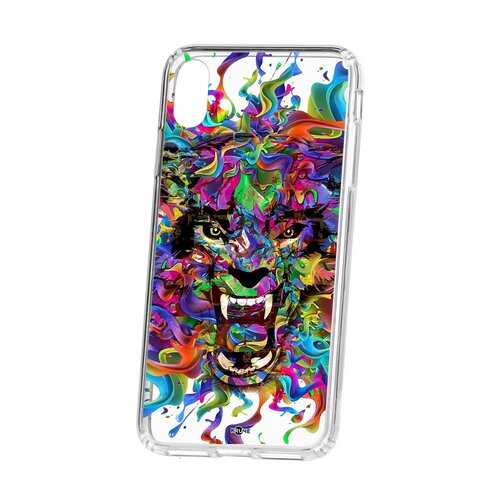 Чехол Kruche Apple iPhone XS Max Print Colored beast в Йота