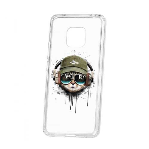 Чехол Kruche Huawei Mate 20 Pro Print Кот в наушниках в Йота