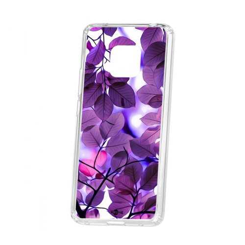 Чехол Kruche Huawei Mate 20 Pro Print Purple leaves в Йота