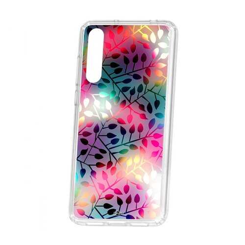 Чехол Kruche Huawei P20 Pro (Plus) Print Цветные листья в Йота