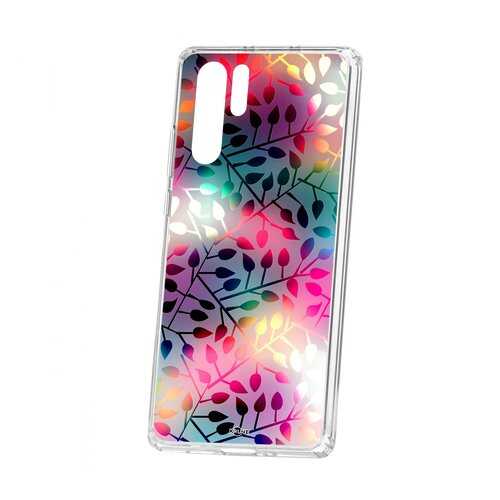 Чехол Kruche Huawei P30 Pro Print Цветные листья в Йота