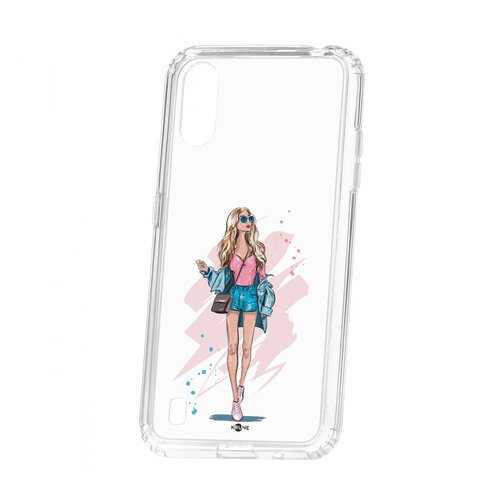 Чехол Kruche Samsung Galaxy A01/A015 Print Fashion Girl в Йота