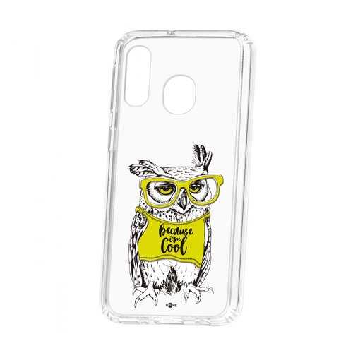 Чехол Kruche Samsung Galaxy A40 2019 Print Сова в очках в Йота