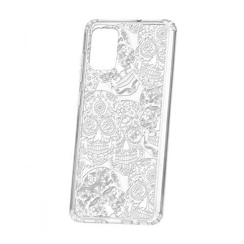 Чехол Kruche Samsung Galaxy A71 Print Skull White в Йота