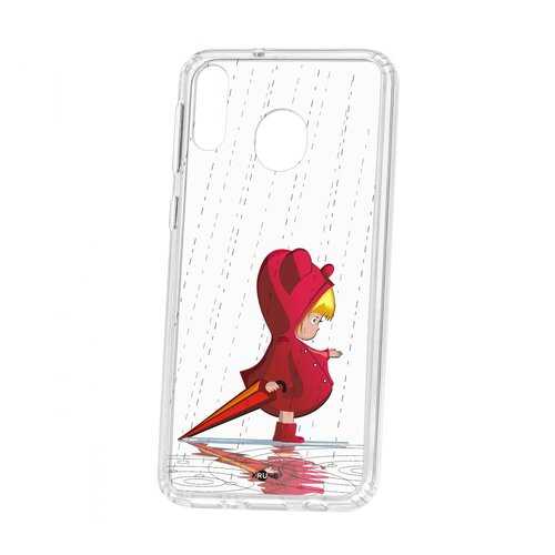 Чехол Kruche Samsung Galaxy M20 Print Девочка с зонтом в Йота