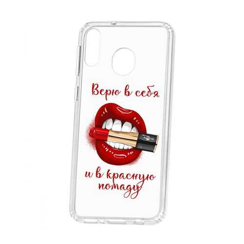 Чехол Kruche Samsung Galaxy M20 Print Red lipstick в Йота