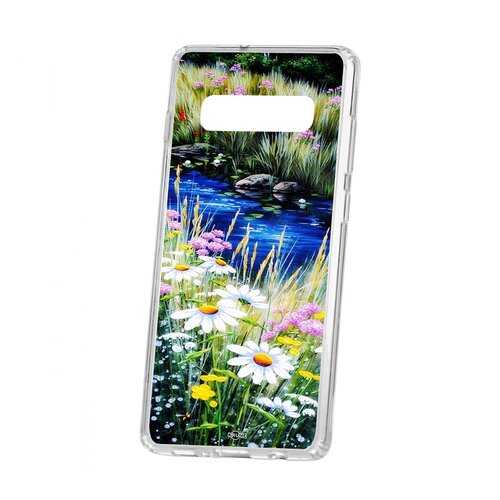 Чехол Kruche Samsung Galaxy S10+ Print Ромашки у ручья в Йота