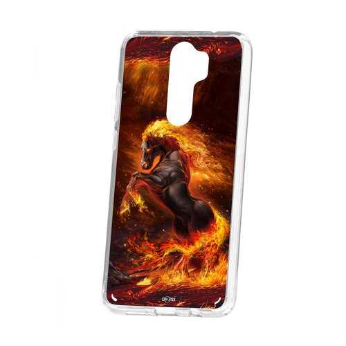 Чехол Kruche Xiaomi Redmi Note 8 Pro Print Конь огонь в Йота