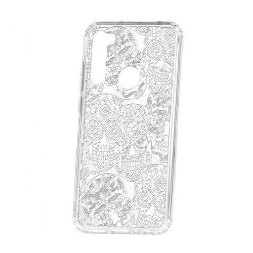 Чехол Kruche Xiaomi Redmi Note 8T Print Skull White в Йота