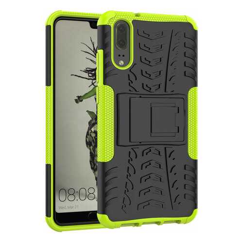 Чехол MyPads для LG Q6 Black/Green в Йота