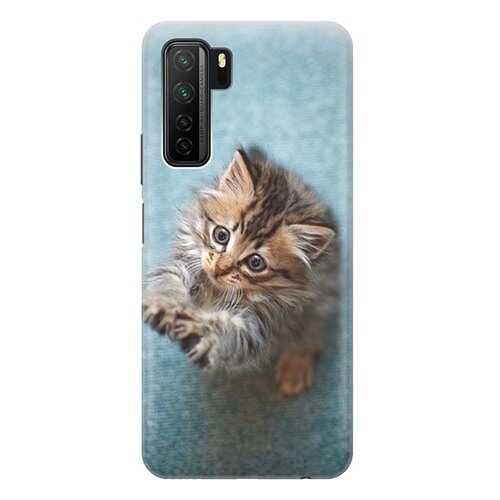 Чехол RE:PA для Huawei Nova 7 SE / Honor 30s с принтом Котёнок на голубом в Йота
