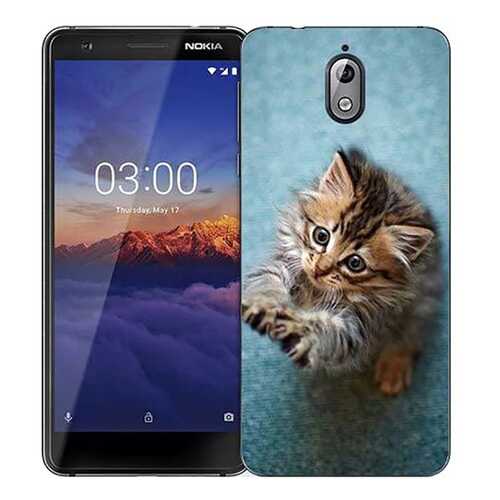 Чехол RE:PA для Nokia 3.1 с принтом Котёнок на голубом в Йота