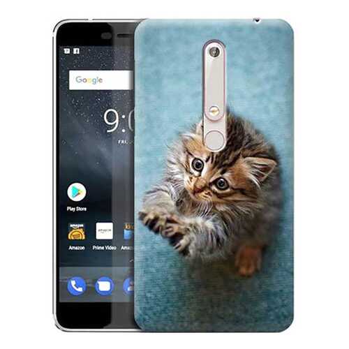 Чехол RE:PA для Nokia 6.1 (2018) с принтом Котёнок на голубом в Йота