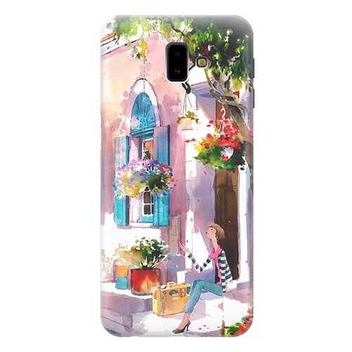 Чехол RE:PA для Samsung Galaxy J6+ (J610F) 2018 с принтом Девочка на цветущей улочке в Йота