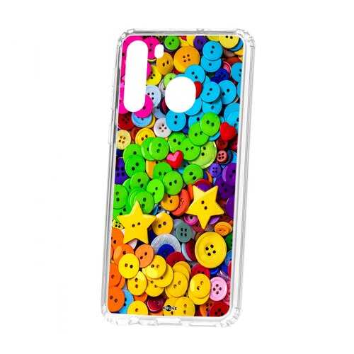 Чехол Samsung Galaxy A21 Kruche Print Пуговки в Йота