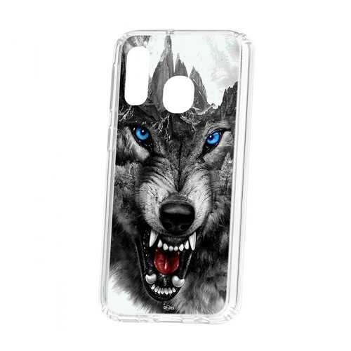 Чехол Samsung Galaxy A40 Kruche Print Волк в Йота