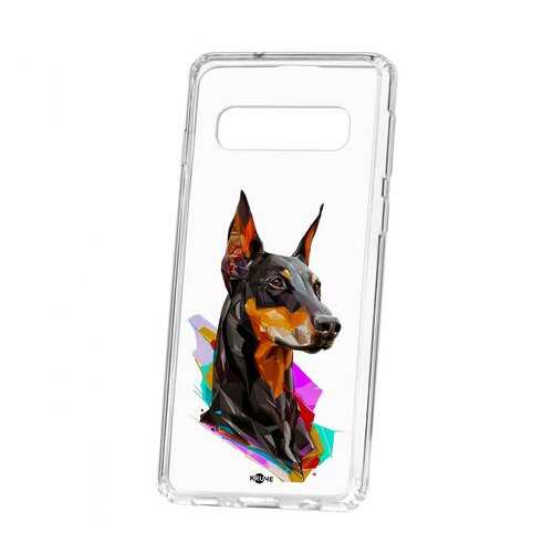Чехол Samsung Galaxy S10 Kruche Print Доберман в Йота