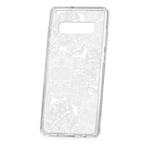 Чехол Samsung Galaxy S10+ Kruche Print Skull White в Йота