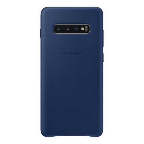 Чехол Samsung Leather Cover для Galaxy S10 Plus Dark Blue в Йота