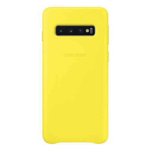 Чехол Samsung Leather Cover для Galaxy S10 Yellow в Йота