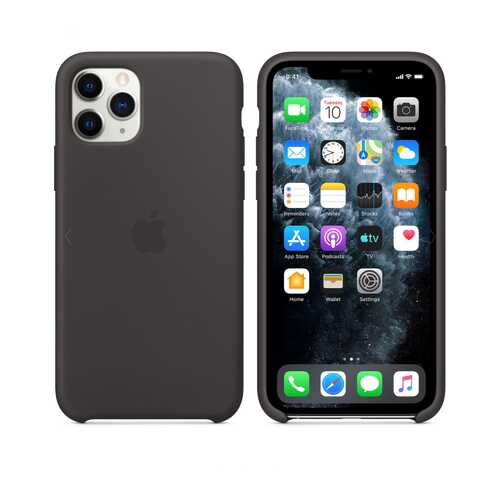 Чехол Silicone Case для Apple iPhone 11 Pro Black Black (MWY1QFE/A) в Йота