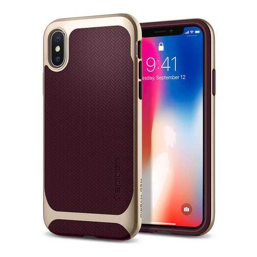 Чехол Spigen Neo Hybrid для Apple iPhone X/Xs Burgundy (057CS22168) в Йота