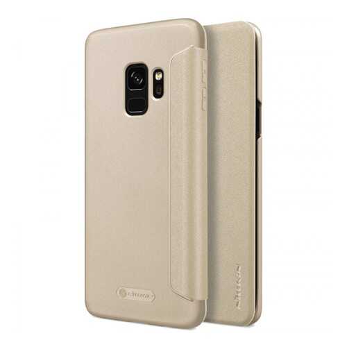 Кожаный Чехол (книжка) Nillkin Sparkle Series для Samsung Galaxy S9 Gold в Йота