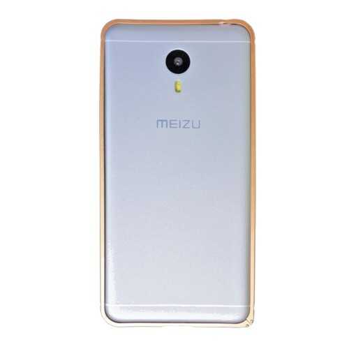 Металлический округлый бампер на пряжке для Meizu M3 Note (Золотой) в Йота