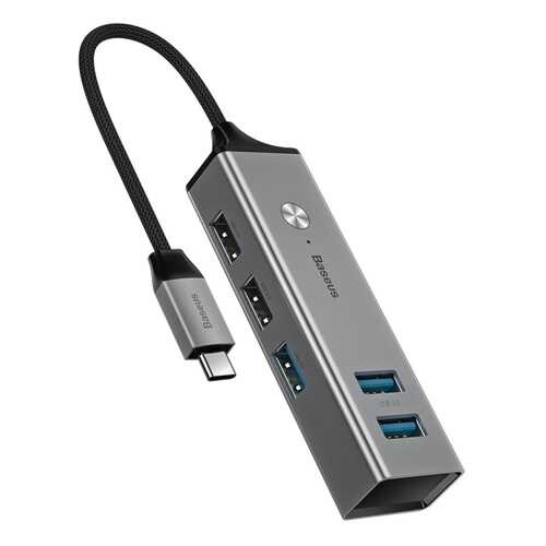 Адаптер Baseus Cube Type-C to USB3.0*3+USB2.0*2 HUB Adapter Dark Gray в Йота