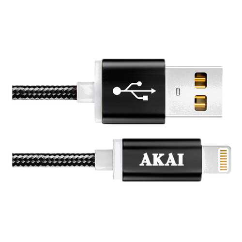 Кабель AKAI Lightning 1м Black в Йота