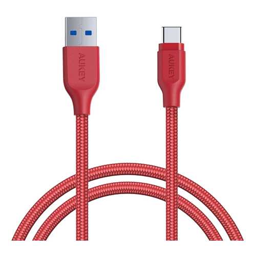 Кабель Aukey Braided Nylon USB-C to USB-A 3.1 1.2m Red (CB-AC1) в Йота