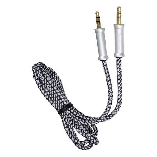 Кабель AUX AC323 Deepbass 3.5mm Плетеный Серебро в Йота