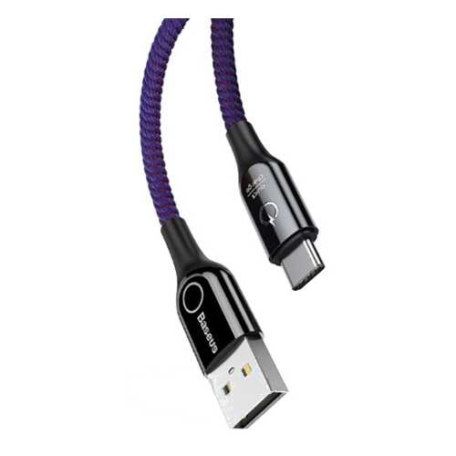 Кабель Baseus C-shaped Light Intelligent Type-C 1m Black/Purple в Йота