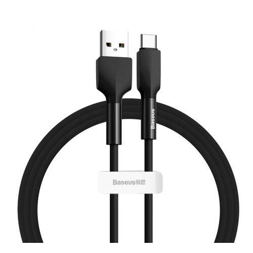 Кабель Baseus USB-Type-C Silica Gel Black 1m 3A в Йота