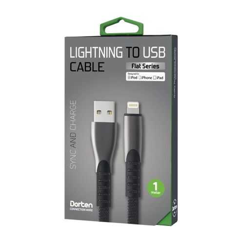Кабель Dorten Lightning to USB Cable Flat Series 1 м Black в Йота
