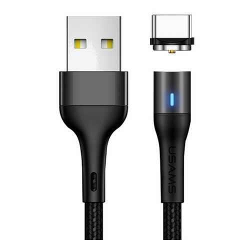 Кабель Usams SJ334 USB-A/C, Magnetic, Black (УТ000020306) в Йота