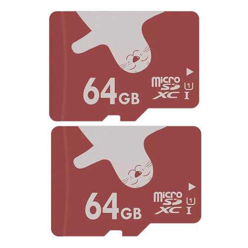 Карта памяти Alertseal microSDXC Class 10 U1 64GB 2шт в Йота