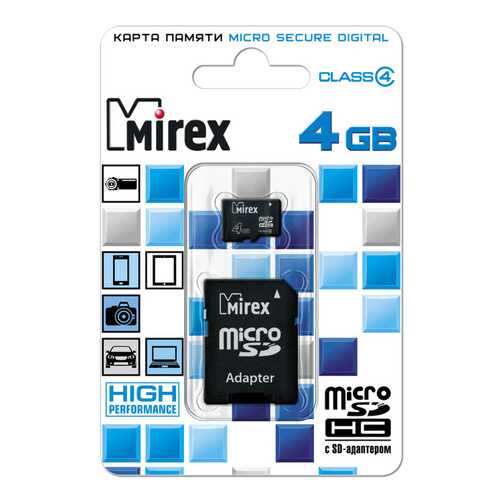 Карта памяти MIREX Micro SDHC 4GB в Йота