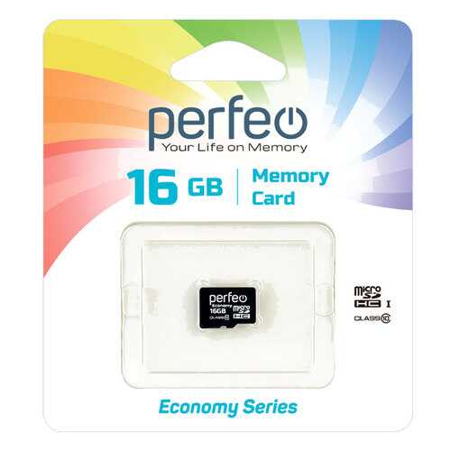 Карта памяти Perfeo microSD 16GB High-Capacity (Class 10) без адаптера economy series в Йота