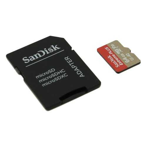 Карта памяти SanDisk Micro SDXC Extreme Plus 64GB в Йота