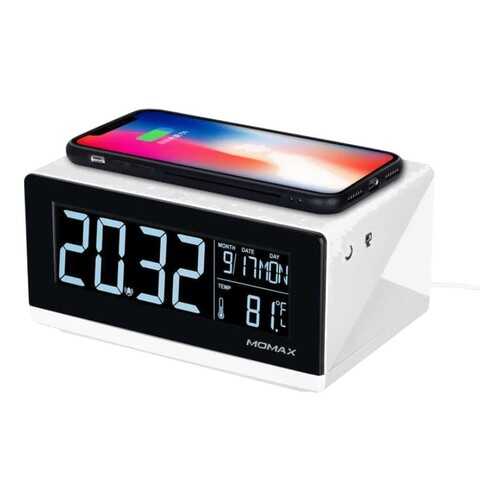 Беспроводное зарядное устройство с часами Momax Q,Clock QC1 White в Йота