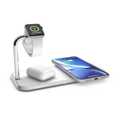Беспроводное зарядное устройство Zens Dual+Watch Aluminium Wireless Charger ZEDC05W White в Йота