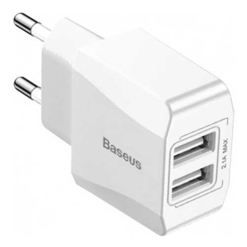 Сетевое зарядное устройство Baseus Mini Dual-U 2 USB 2,1A White в Йота